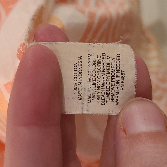 Express Design Studio Shirt / Size XS / Orange Mandala Print - Picture 7 of 10